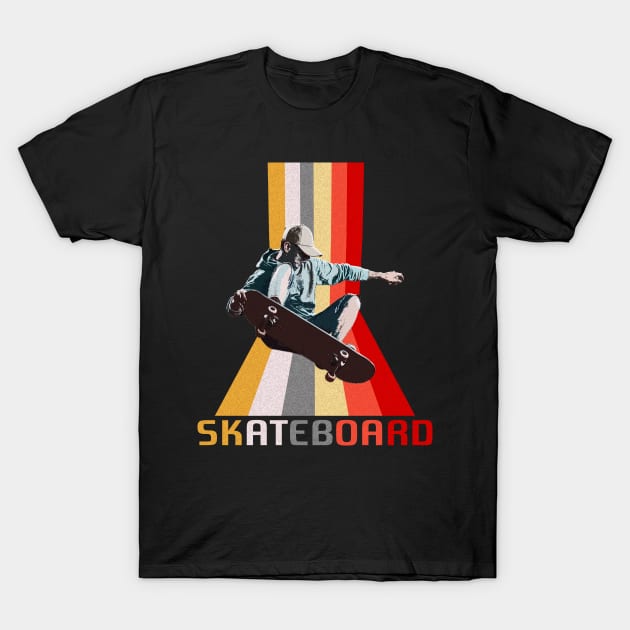 Retro Vintage Skateboard Graphic Design T-Shirt by StreetDesigns